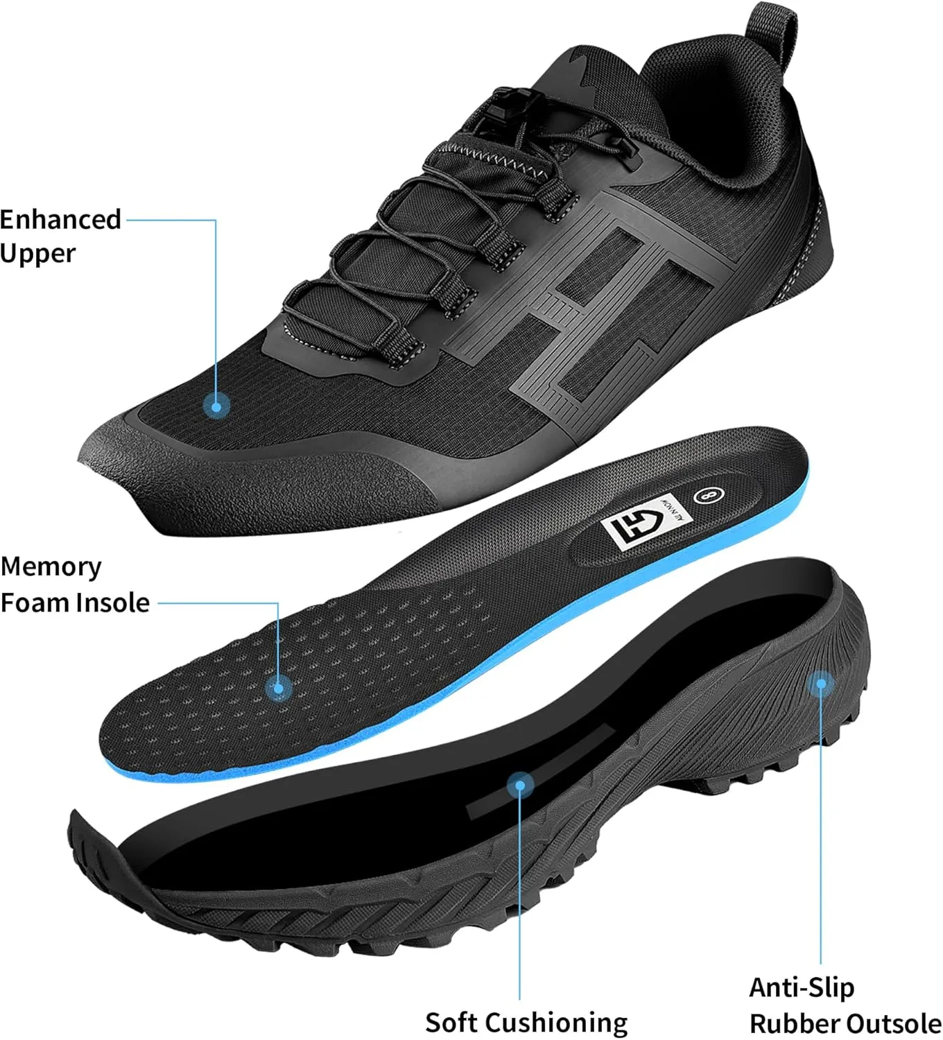 Lightweight Men's Hiking Walking Shoes Anti-Slip Sneakers Mens Cross-Country Trail Running Shoes