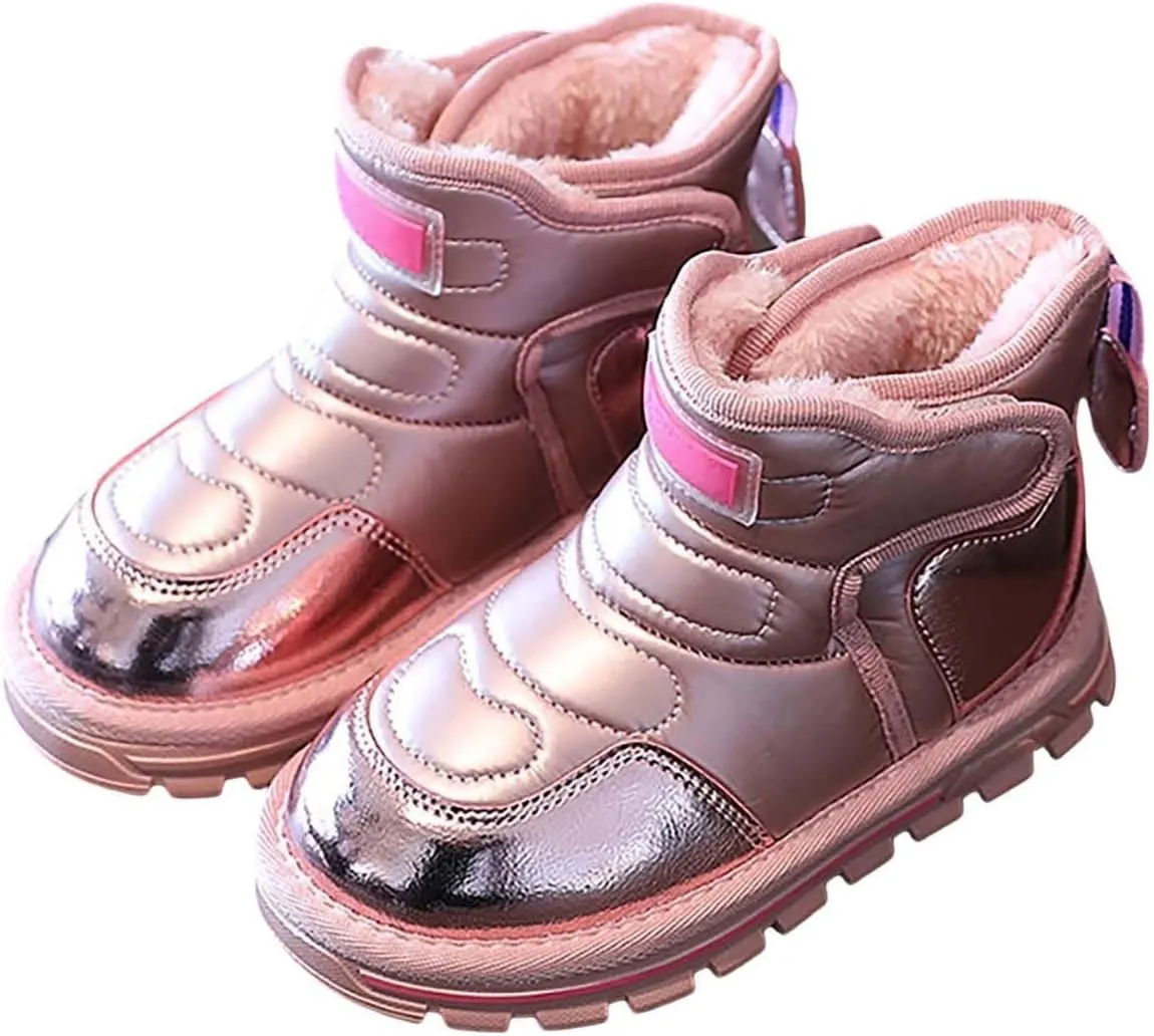 Little Kid Winter Girls Boys Ankle Boots Comfortable Warm Lined Casual Shoes Sports Shoes Outdoor Baby Walking Shoes