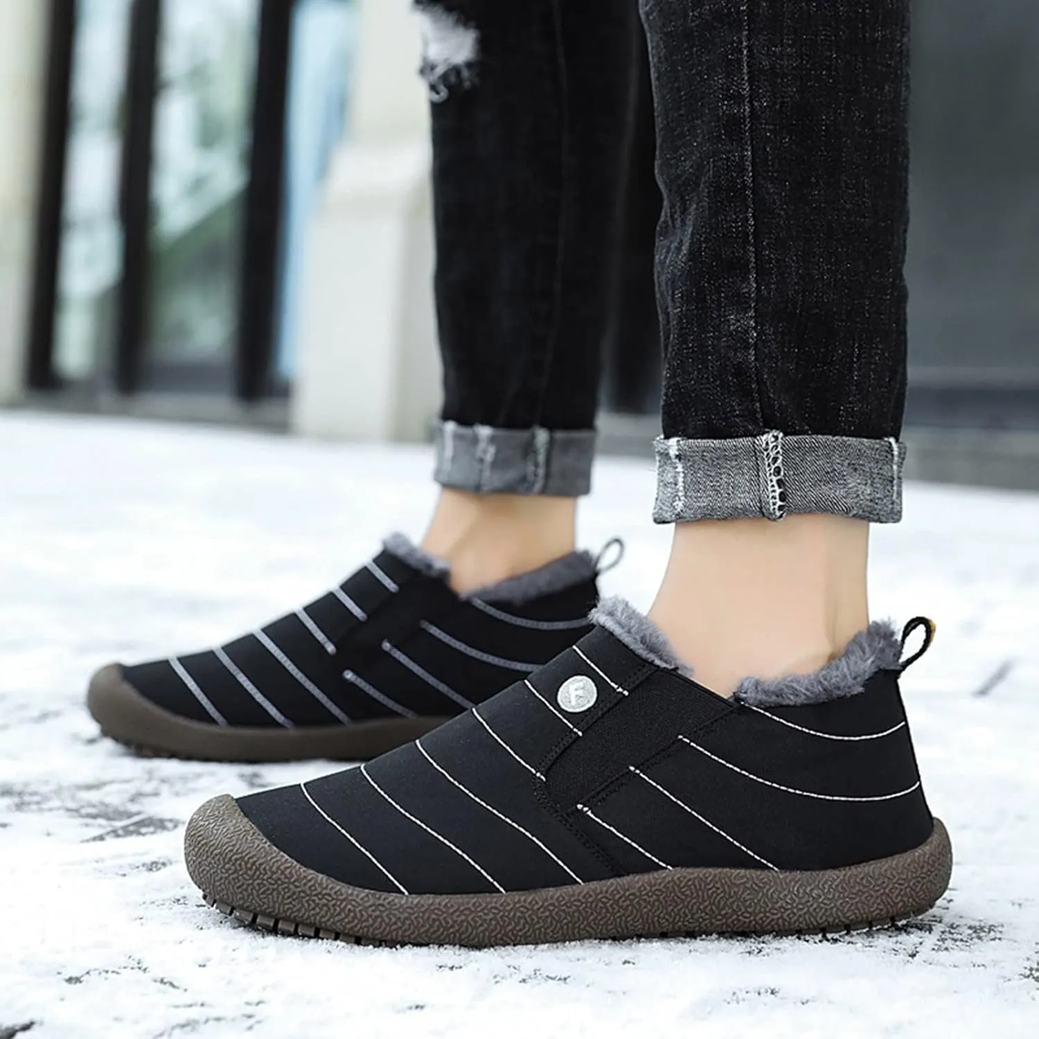 Long Winter Boots for Women 2023 Trendy Womens Black Winter Snow Boots Black Winter Work Boots for Woman Waterproof Non Slip Work Boots for Women Botas De Hule Para Mujer De Trabajo Para Frio