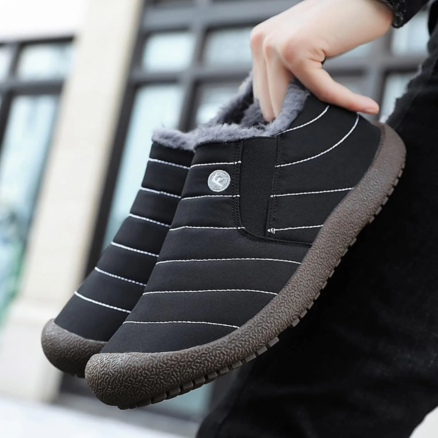 Long Winter Boots for Women 2023 Trendy Womens Black Winter Snow Boots Black Winter Work Boots for Woman Waterproof Non Slip Work Boots for Women Botas De Hule Para Mujer De Trabajo Para Frio