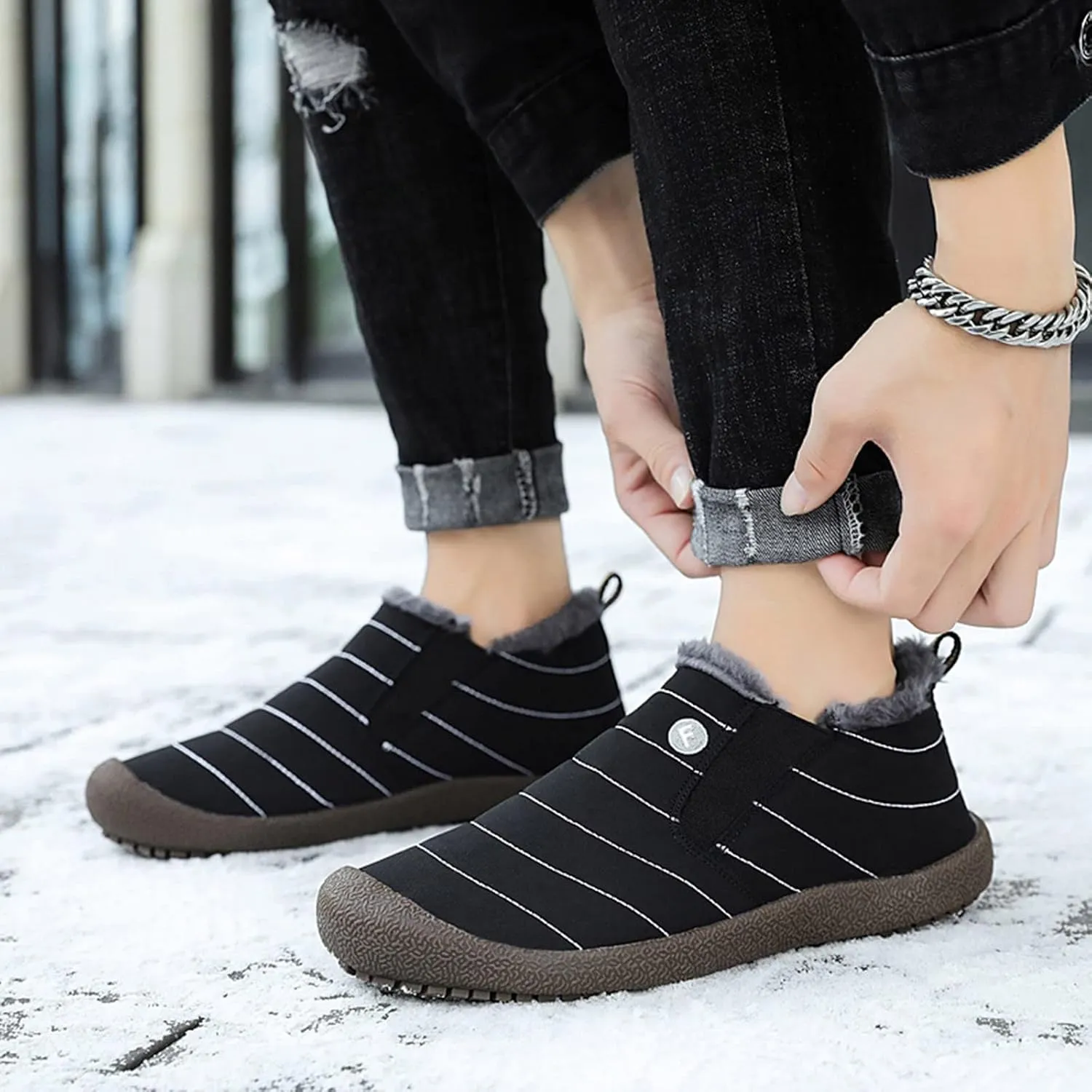Long Winter Boots for Women 2023 Trendy Womens Black Winter Snow Boots Black Winter Work Boots for Woman Waterproof Non Slip Work Boots for Women Botas De Hule Para Mujer De Trabajo Para Frio