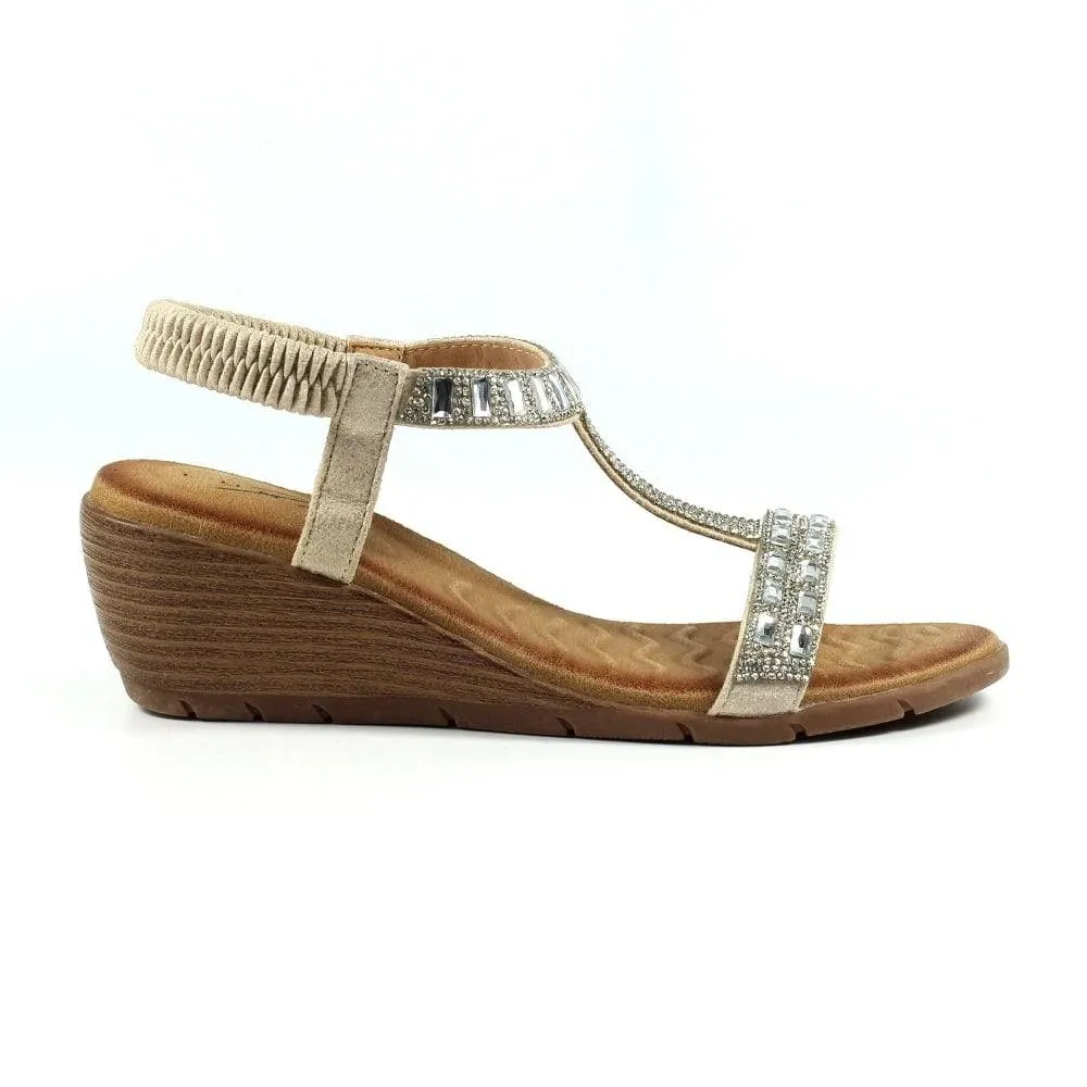 Lunar JLH492 Macie Ladies Silver Pull On Sandals