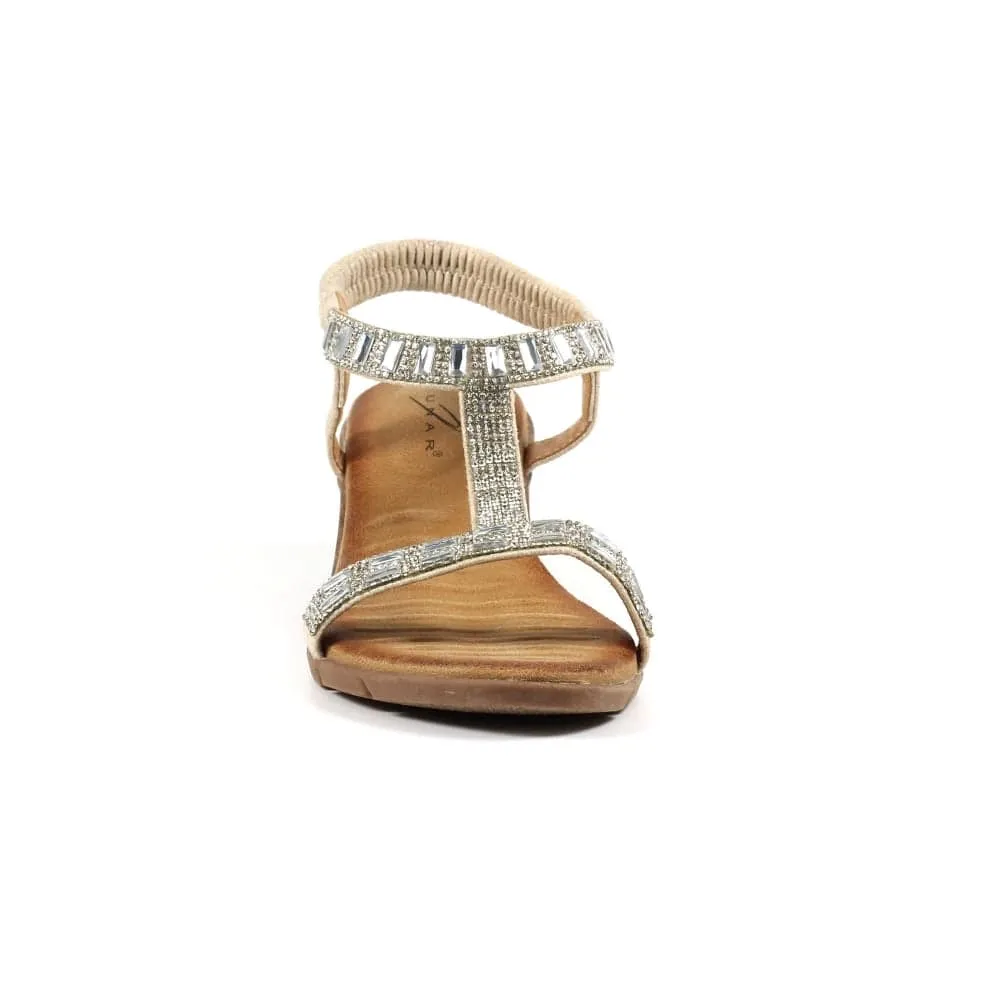Lunar JLH492 Macie Ladies Silver Pull On Sandals