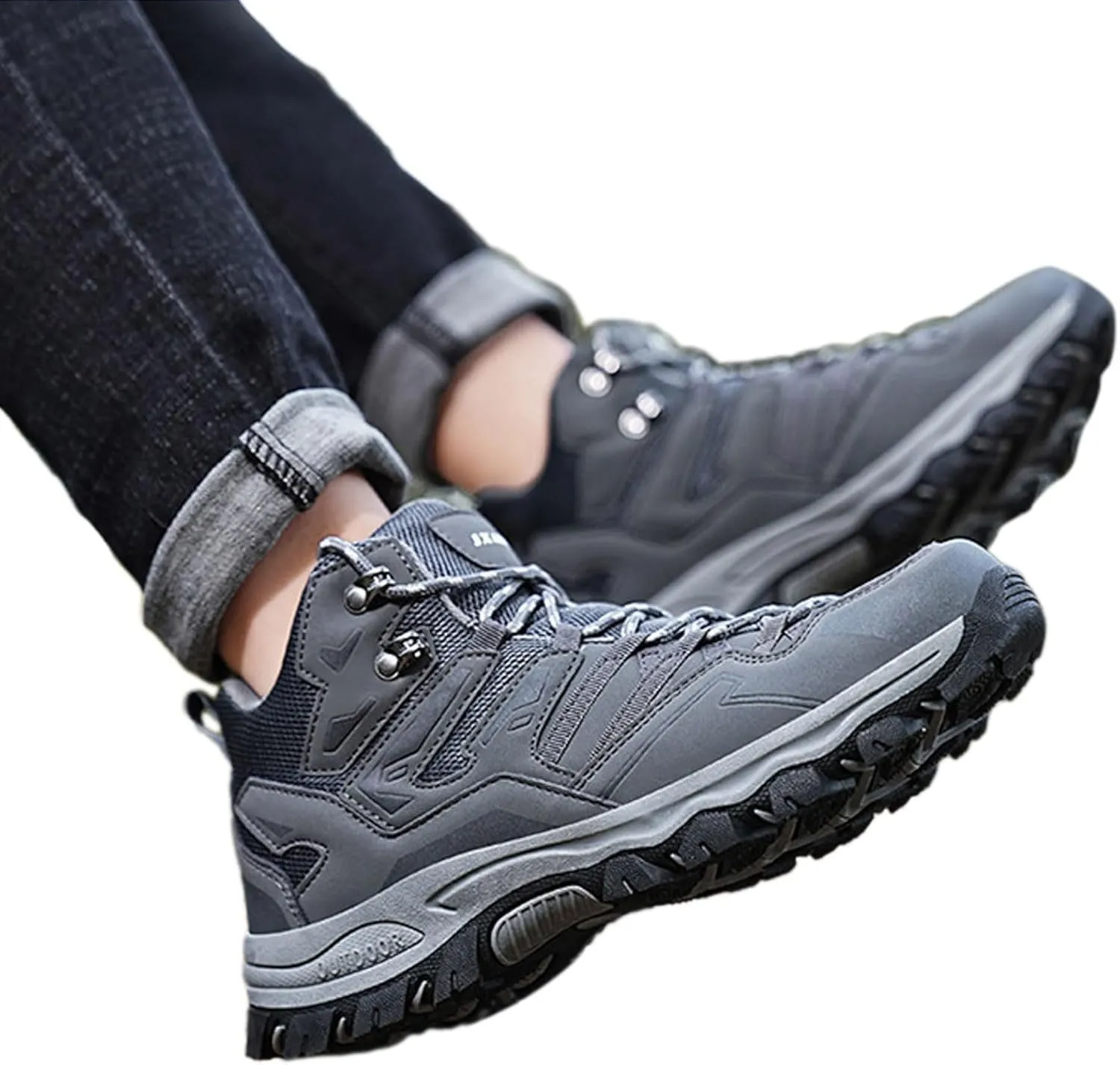 Man Hiking Boots Men's Hiking Shoes Lightweight Non Slip Outdoor Ankle Boots Outdoor Casual Breathable Hike Shoe