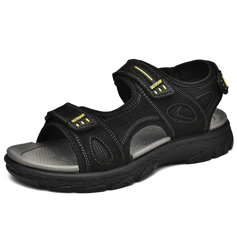 Men's Anti-Slip Soft Sole Leather Sandals (In Stock)