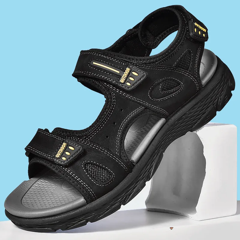 Men's Anti-Slip Soft Sole Leather Sandals (In Stock)