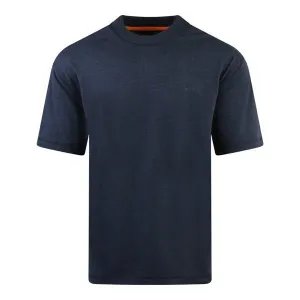 Mens BOSS Dark Blue Teglitchstitch Oversized S/s T Shirt