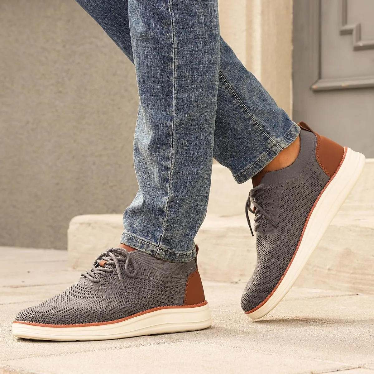 Men's Fashion Dress Sneakers Casual Walking Shoes Business Oxfords Comfortable Breathable Lightweight Tennis Zapatos para Hombre