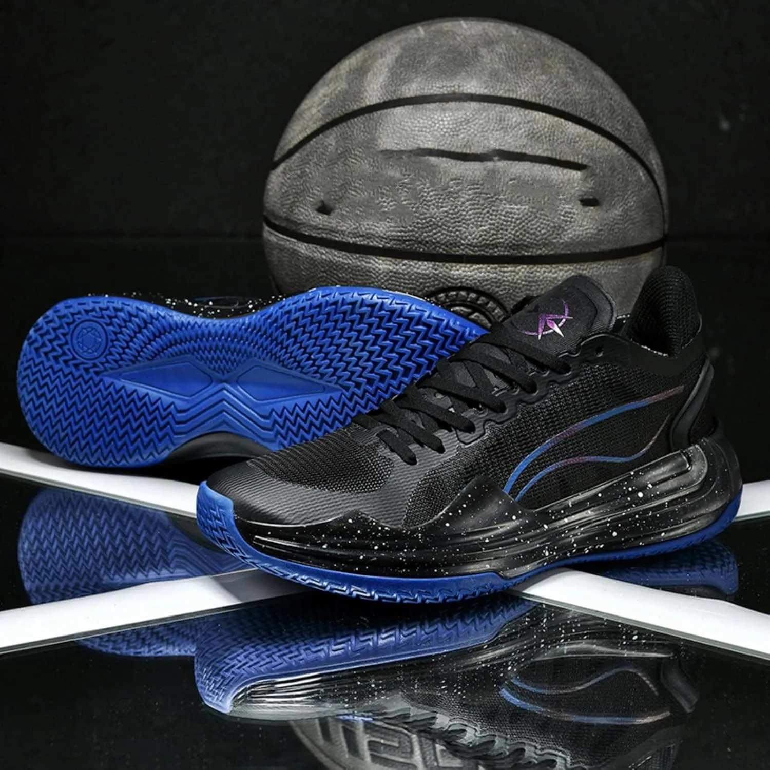 Mens Mid Top Lightweight Breathable Mesh Lace Up Basketball Shoes Fashion Non Slip Sport Sneakers for Walking Running Tennis Volleyball