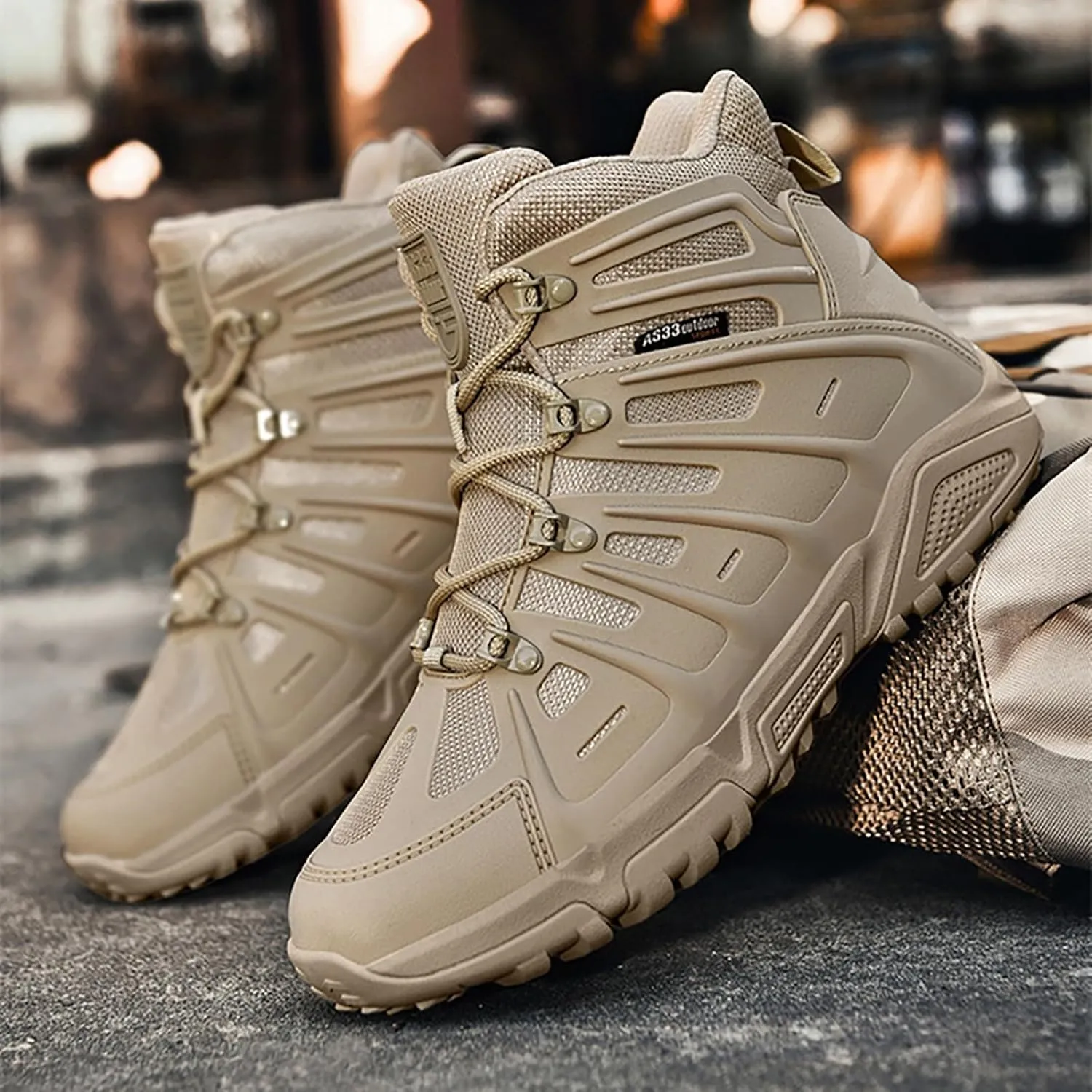 Mens Military Tactical Boots Combat Boots Breathable Police Patrol Boots Army Boots Waterproof Hiking Boots