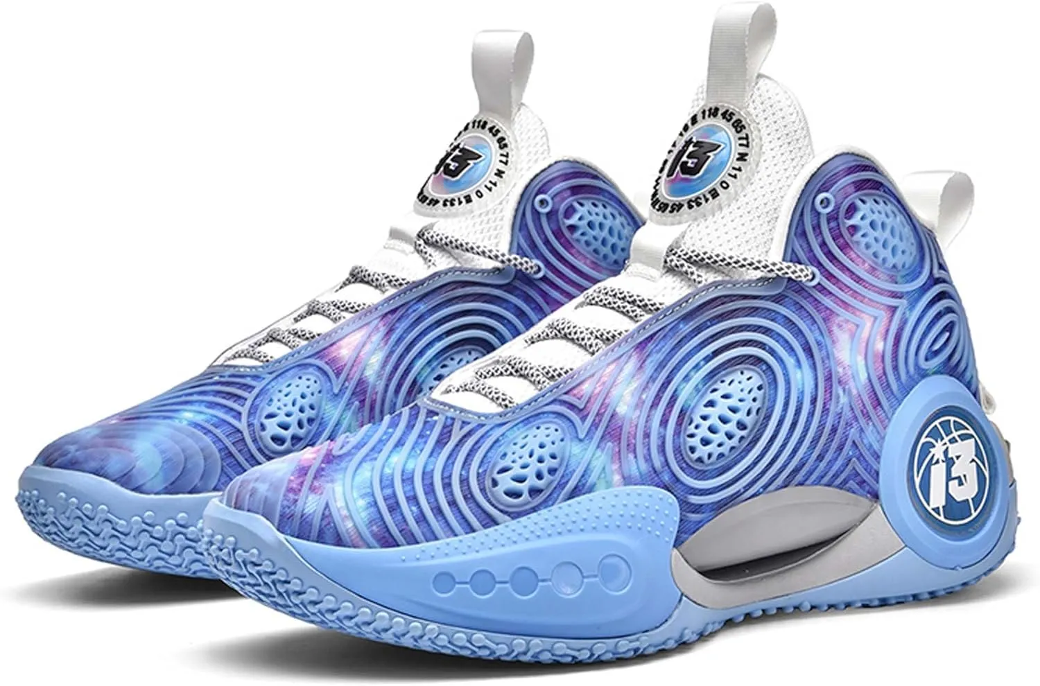Mens Night Shining High Top Lace Up Basketball Shoes Mesh Sports Shoes High Elasticity Running Shoes Comfortable And Breathable Street Walking Shoes Anti Slip And Wear Resistant Outdoor Hiking Shoes