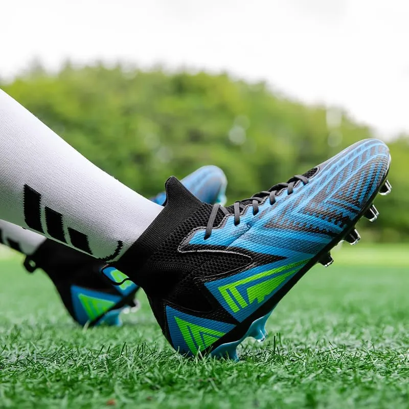Men's Soccer Shoes Football Cleats High-Tops Lace-Up Non-Slip Spikes AG/FG Sports Athletic Futsal Rugby Baseball Lacrosse Sneaker Shoes Size 4.5-14