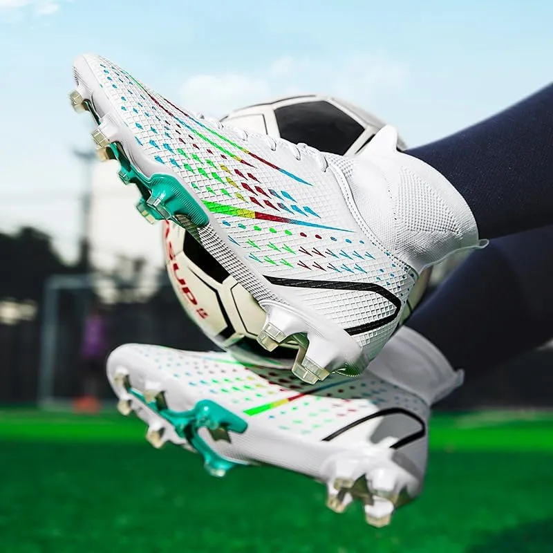 Mens Soccer Shoes,High Tops Soccer Shoes, Comfortable and Durable, Breathable, Sports, Professional, Youth, Kids, Unisex Soccer Shoes, Football Shoes