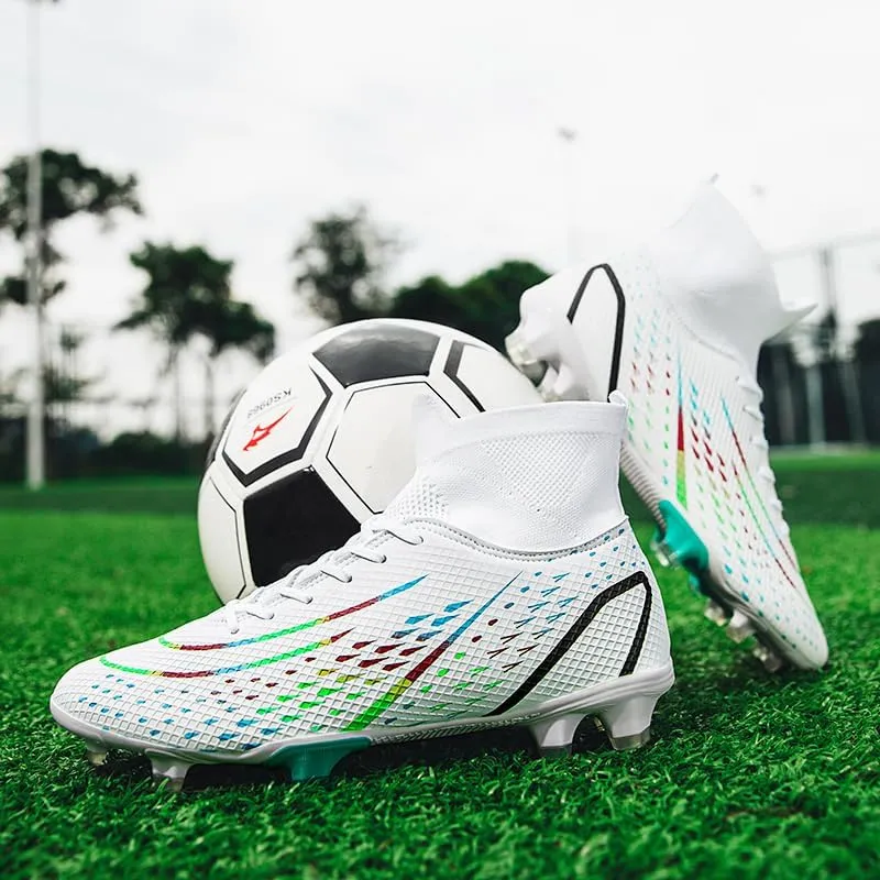 Mens Soccer Shoes,High Tops Soccer Shoes, Comfortable and Durable, Breathable, Sports, Professional, Youth, Kids, Unisex Soccer Shoes, Football Shoes