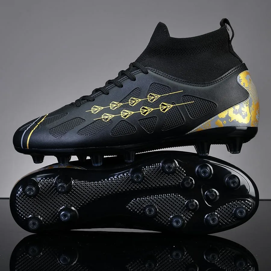 Mens Soccer Shoes,High Tops Soccer Shoes, Comfortable and Durable, Breathable, Sports, Professional, Youth, Kids, Unisex Soccer Shoes, Football Shoes