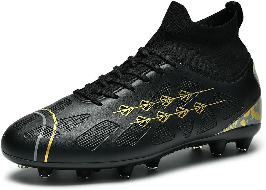 Mens Soccer Shoes,High Tops Soccer Shoes, Comfortable and Durable, Breathable, Sports, Professional, Youth, Kids, Unisex Soccer Shoes, Football Shoes