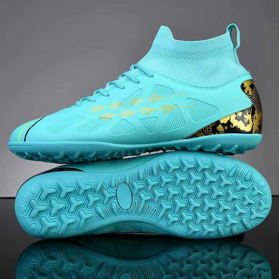 Mens Soccer Shoes,High Tops Soccer Shoes, Comfortable and Durable, Breathable, Sports, Professional, Youth, Kids, Unisex Soccer Shoes, Football Shoes