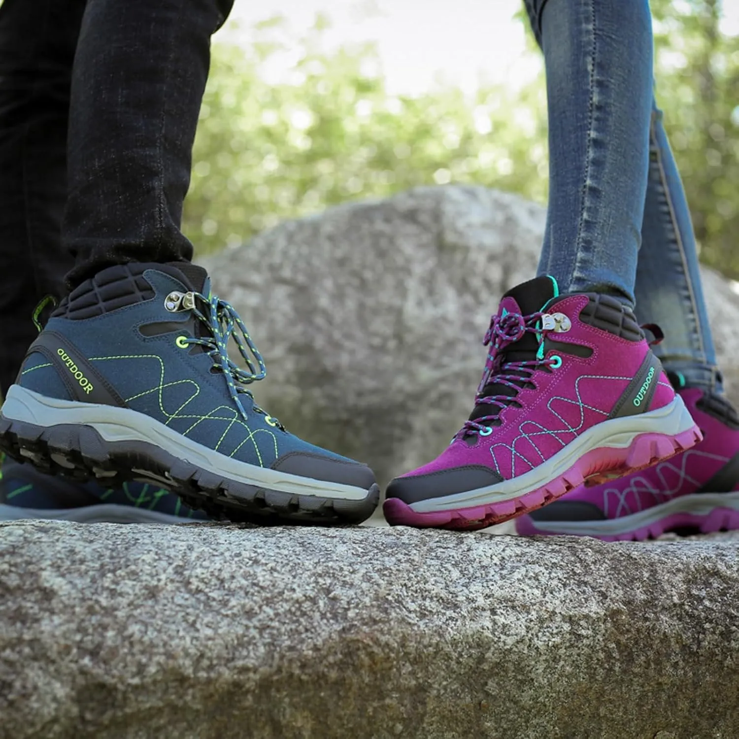 Mens Winter Snow Boots, Waterproof Snow Boots Outdoor Short Rain Boots Trekking Snow Boots Womens Winter Shoes
