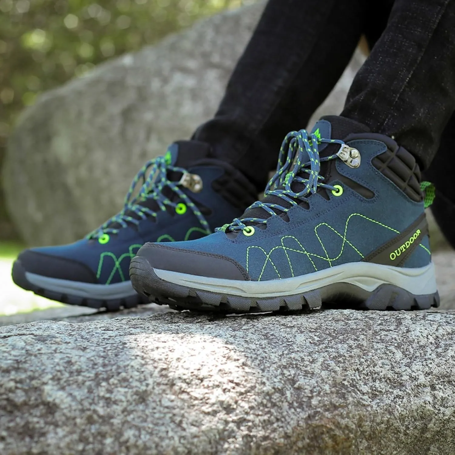 Mens Winter Snow Boots, Waterproof Snow Boots Outdoor Short Rain Boots Trekking Snow Boots Womens Winter Shoes