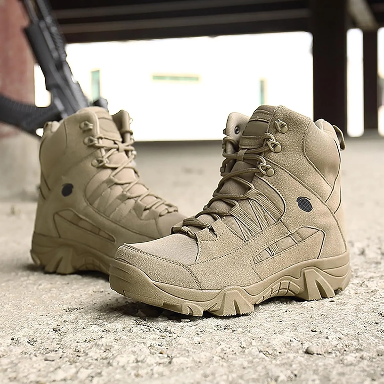 Military Boots For Men Tactical Boots Combat Boots Breathable Police Patrol Boots Lightweight Army Boots Waterproof Hiking Boots