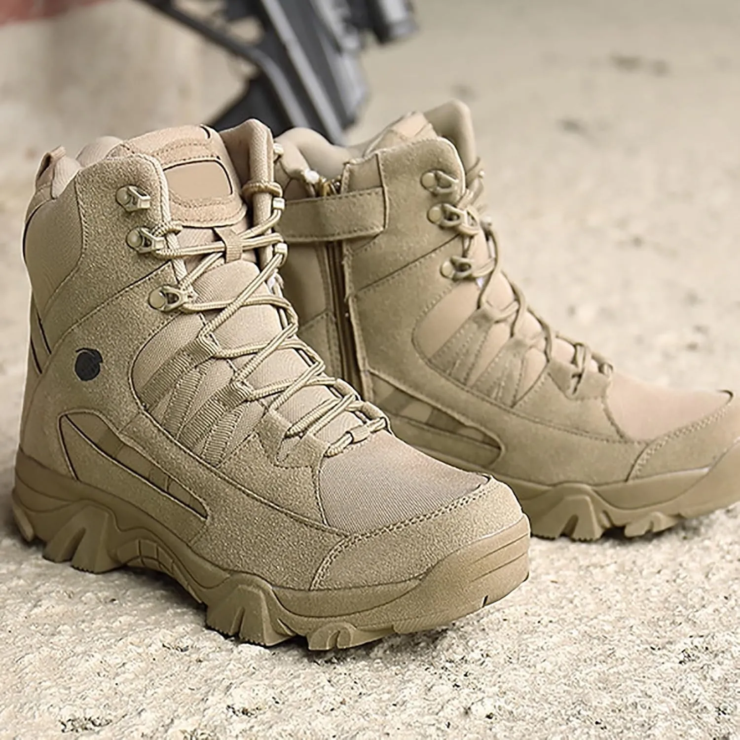 Military Boots For Men Tactical Boots Combat Boots Breathable Police Patrol Boots Lightweight Army Boots Waterproof Hiking Boots