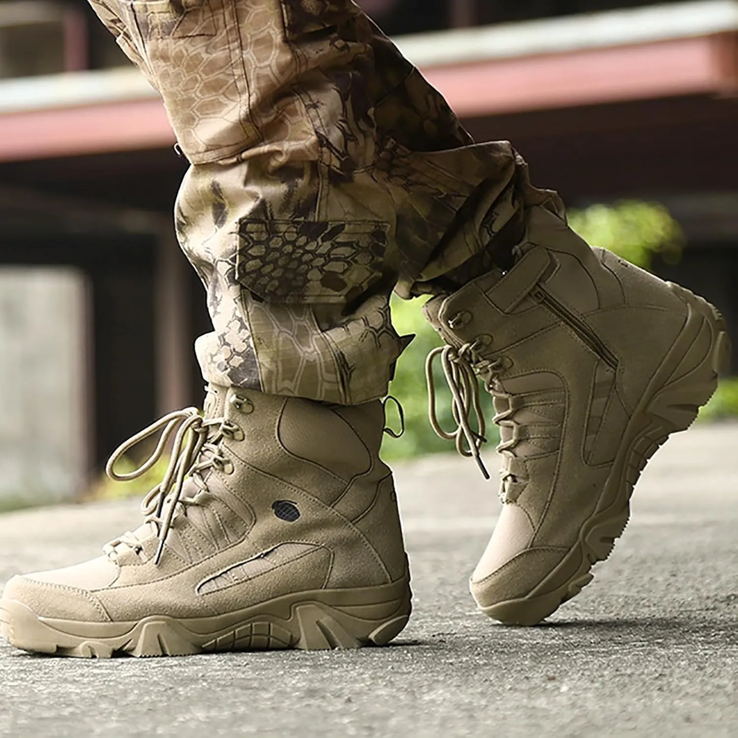 Military Boots For Men Tactical Boots Combat Boots Breathable Police Patrol Boots Lightweight Army Boots Waterproof Hiking Boots