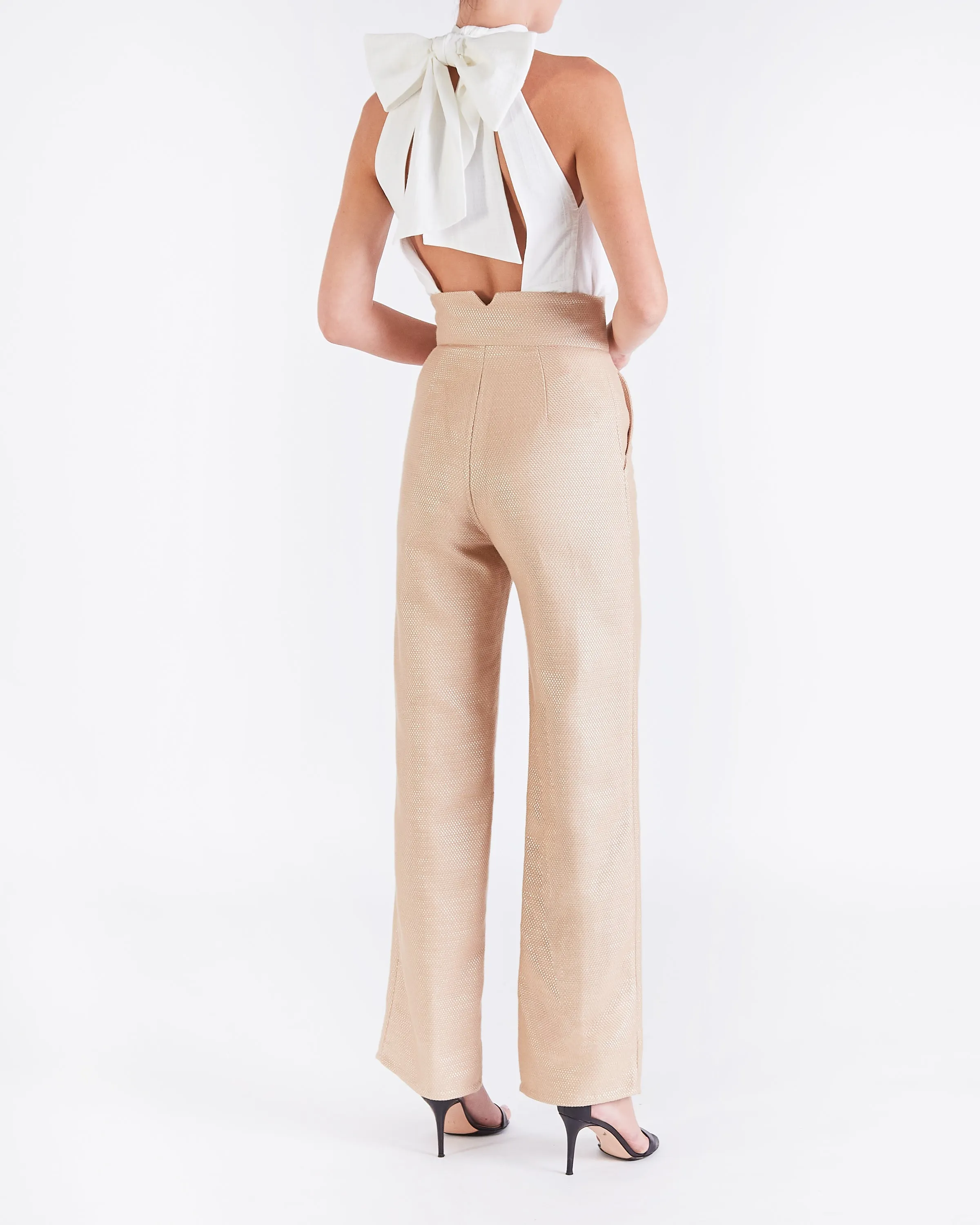Nat WIDE LEG TROUSER - GLITTER