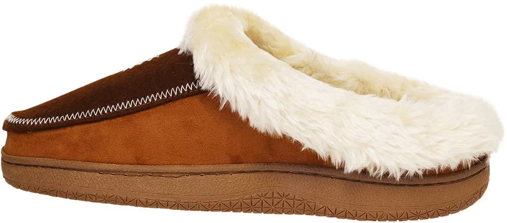 NORTY Mens M-2XL Brown/Tan Clog Slippers 15084