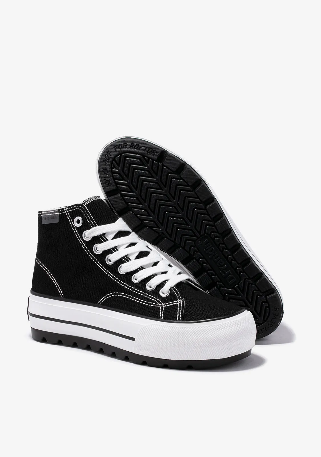 One Way Track Canvas Basic Black
