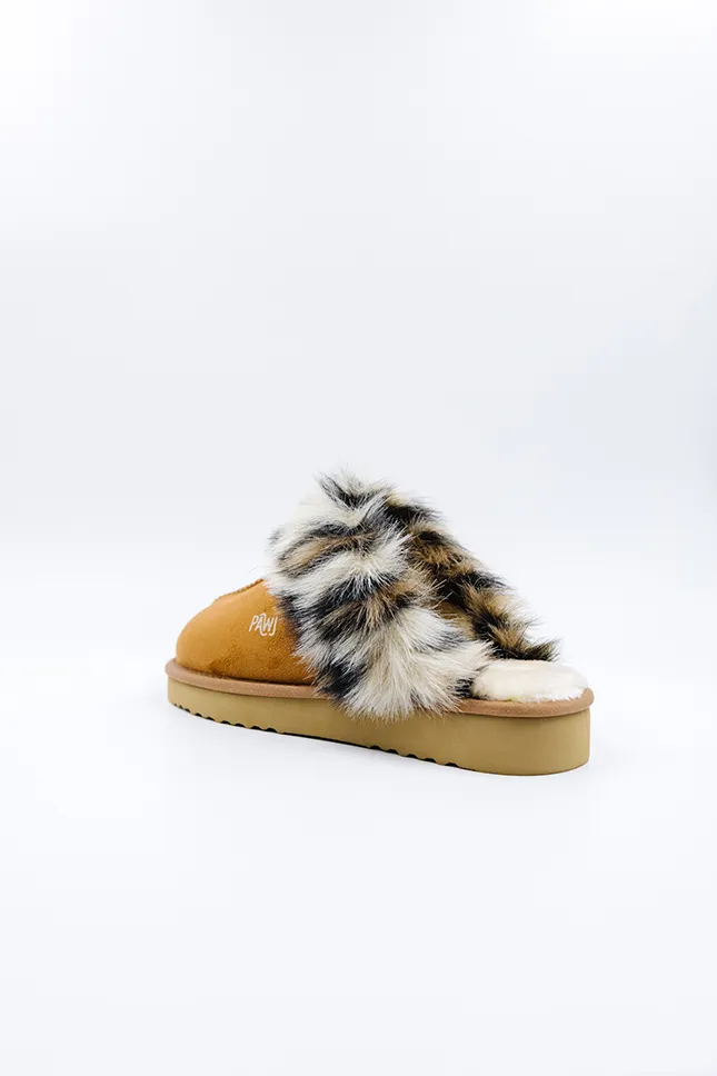 PAWJ Slippers | Chestnut / Wild Leopard