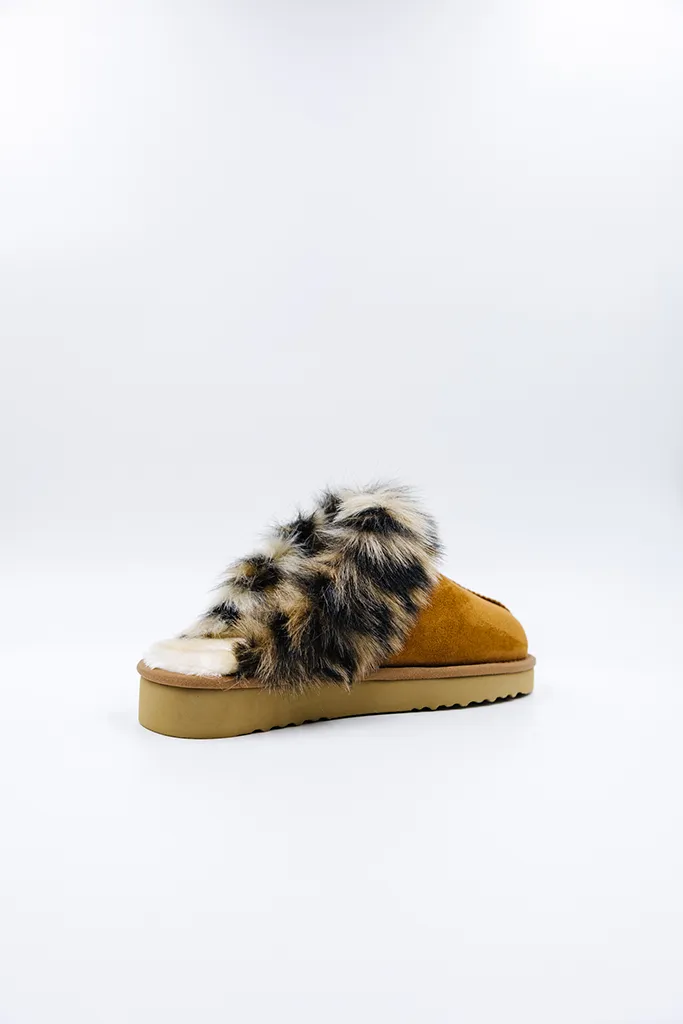 PAWJ Slippers | Chestnut / Wild Leopard