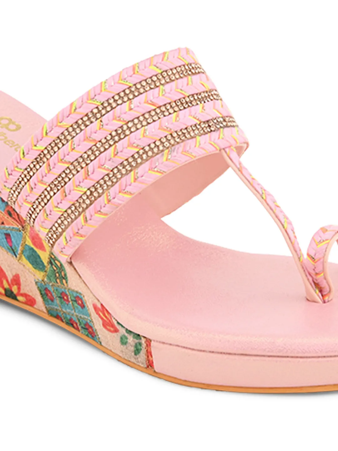 Pelle Albero Pink Wedges for Women
