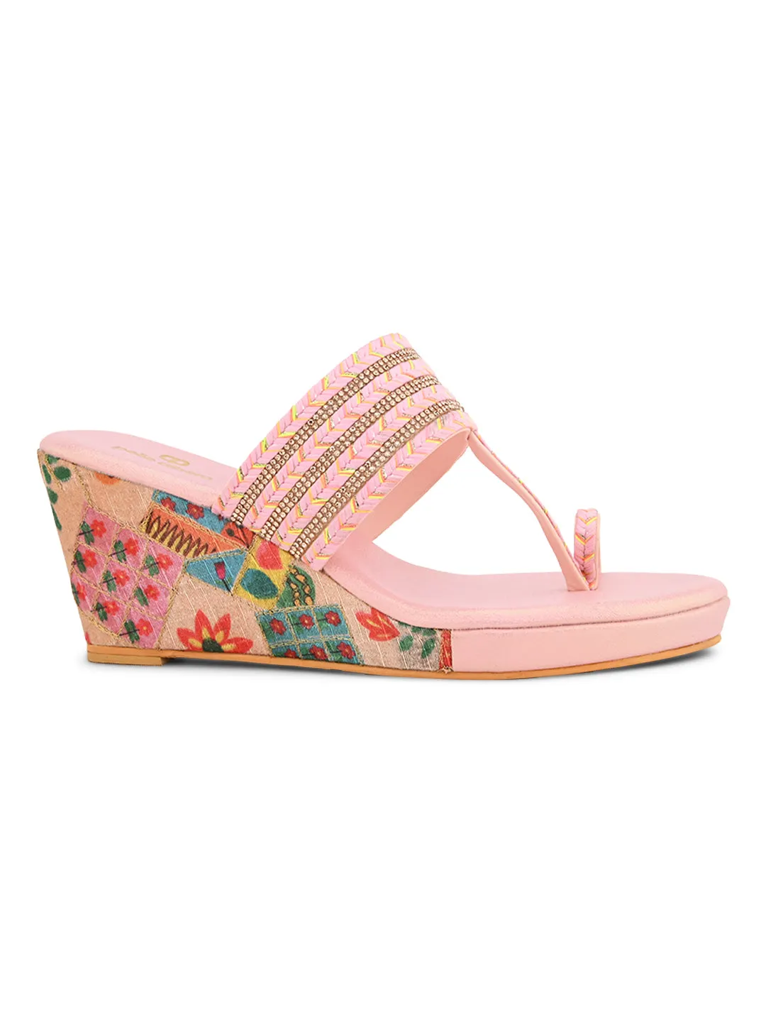 Pelle Albero Pink Wedges for Women