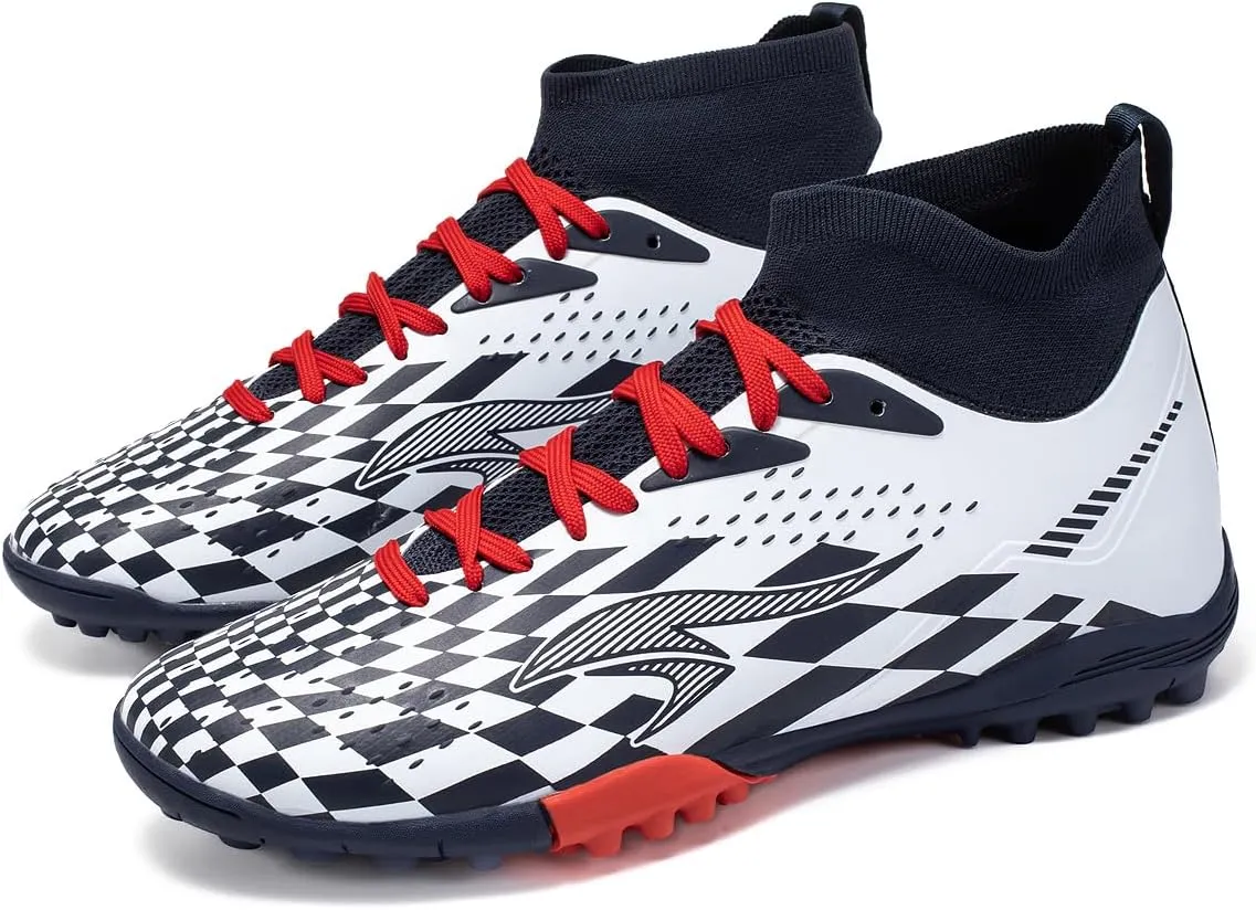 Professional Men's Lightweight and Breathable Indoor and Outdoor Training Sports Football Shoes, Anti Slip Cleat Shoes