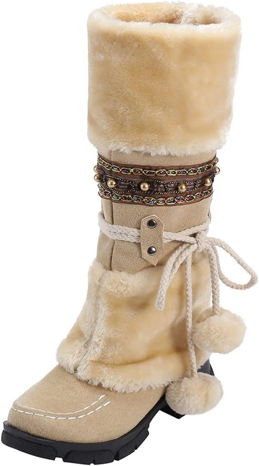 SBGMoSJ Short Winter Boots for Women Waterproof Snow Women's Duck Boots Waterproof Black Women Winter Boots Wide Size Winter Boot Women Botas De Nieve