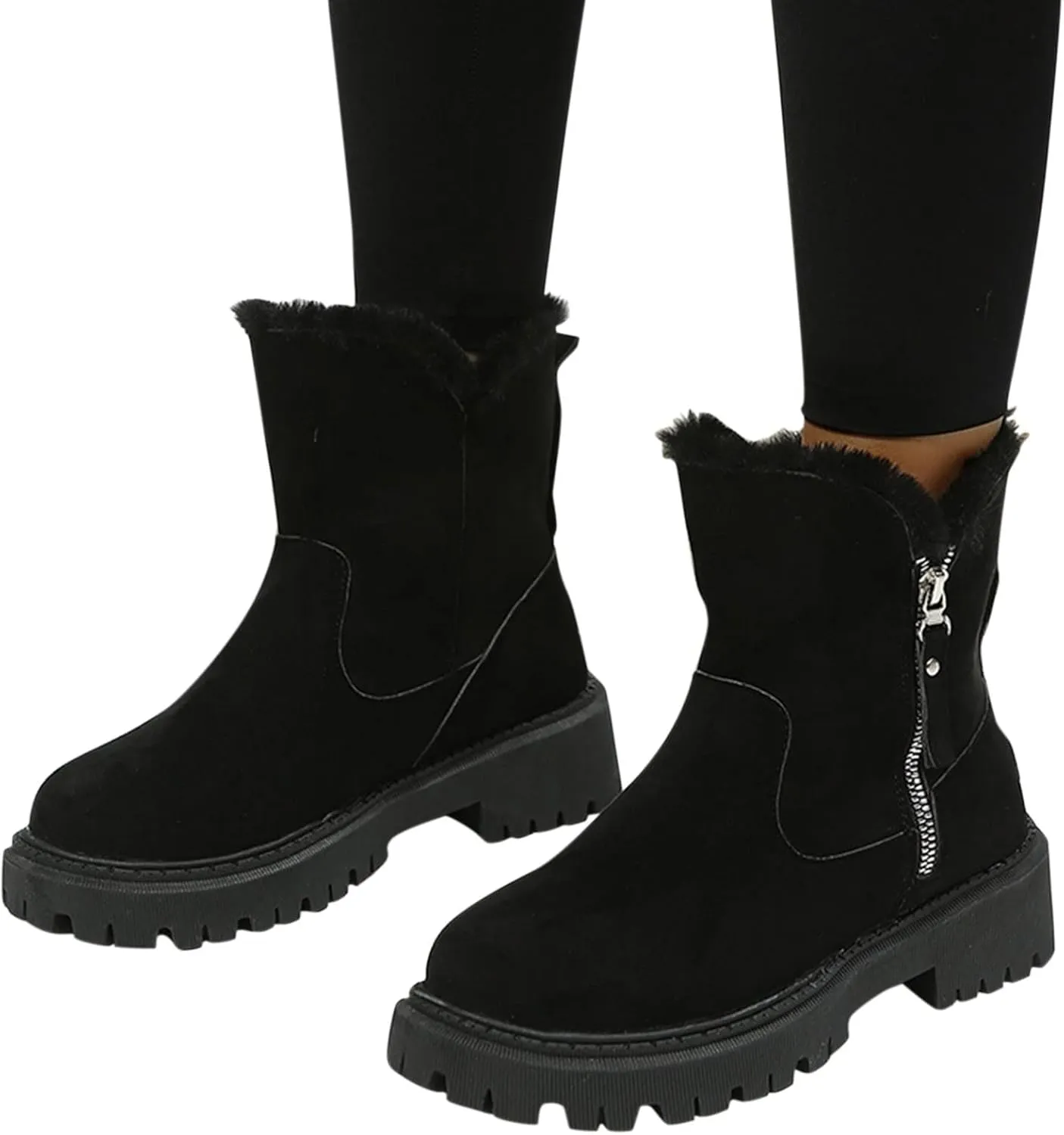 Snow Boots for Women Cute High Ankle Snow Boots Size 9 Wide for Women Extra Wide Width Winter Boots for Women Plus Size Snowboard Boots Women Botas De Invierno Para Mujer Elegantes Cortos