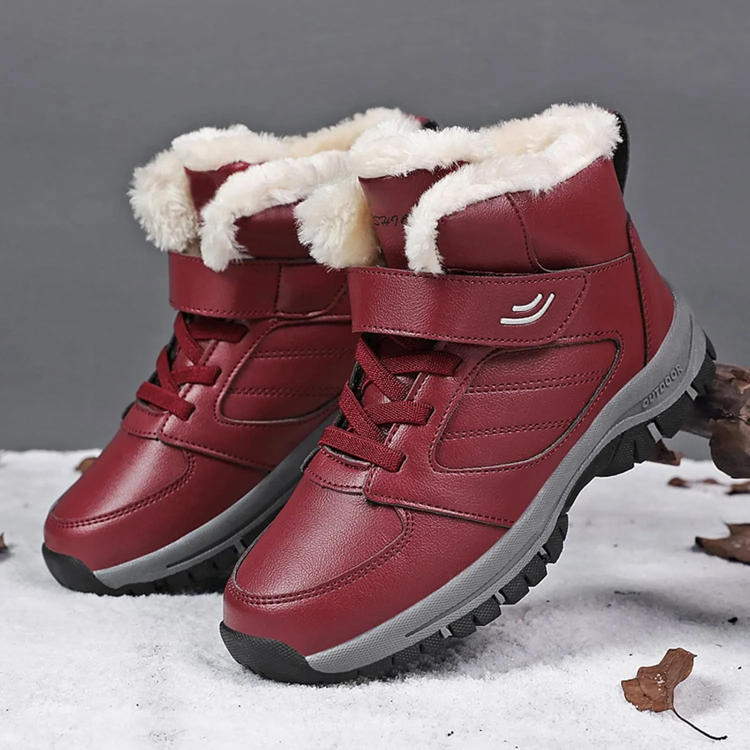 Snow Boots for Women Waterproof Non Slip Wide Womens Boots Winter Ankle Womens Wide Width Snow Boots with Zipper Boots for Snow Woman Winter Boot for Women Size 5.5