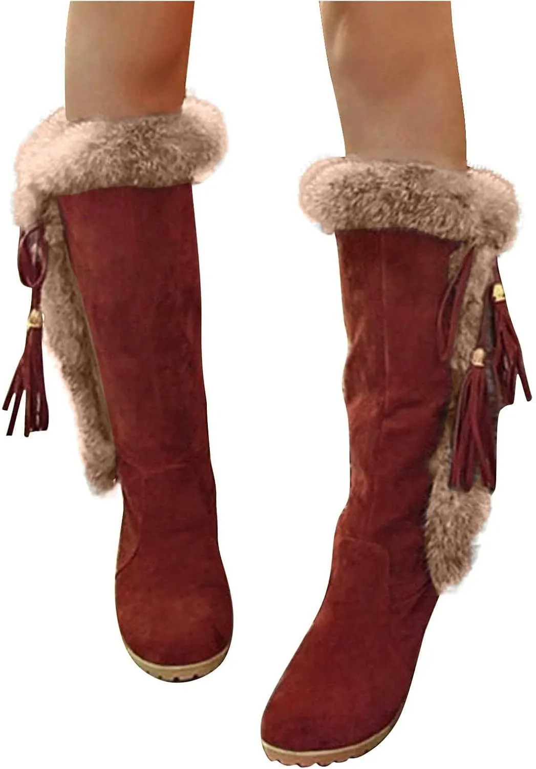 Snow Boots for Women Wide Width Snow Boots for Women Waterproof Size 11 Warm Winter Boots Women Brown Winter Boots for Women Leather Botas Negras Para Mujer Invierno