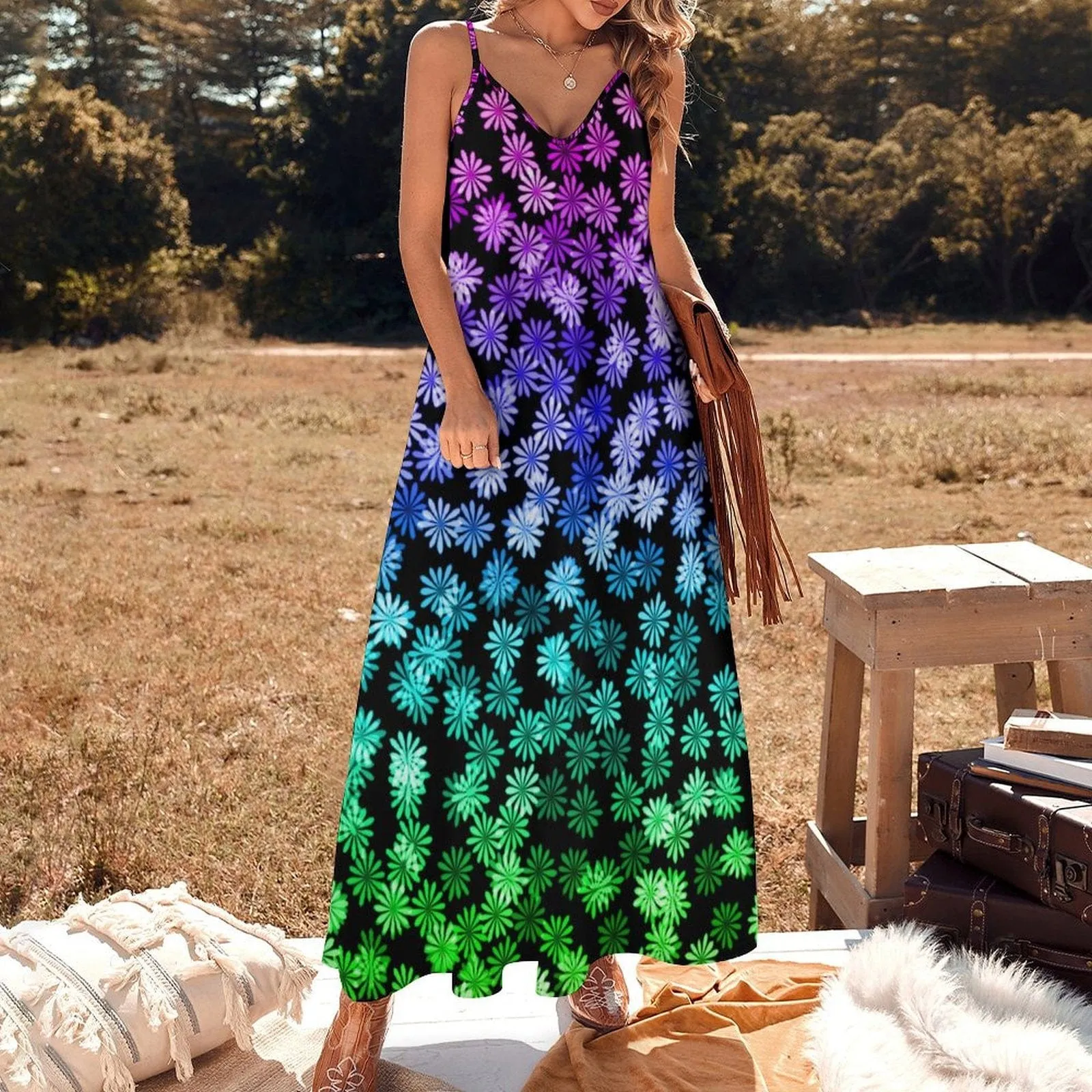 Summer Style Dress Straps Slip Dress Sleeveless Beach Dress Women's Long Slip Dress Gift for Her, Gift for Mom