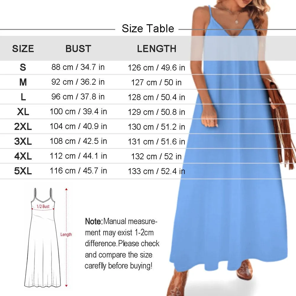 Summer Style Dress Straps Slip Dress Sleeveless Beach Dress Women's Long Slip Dress Gift for Her, Gift for Mom