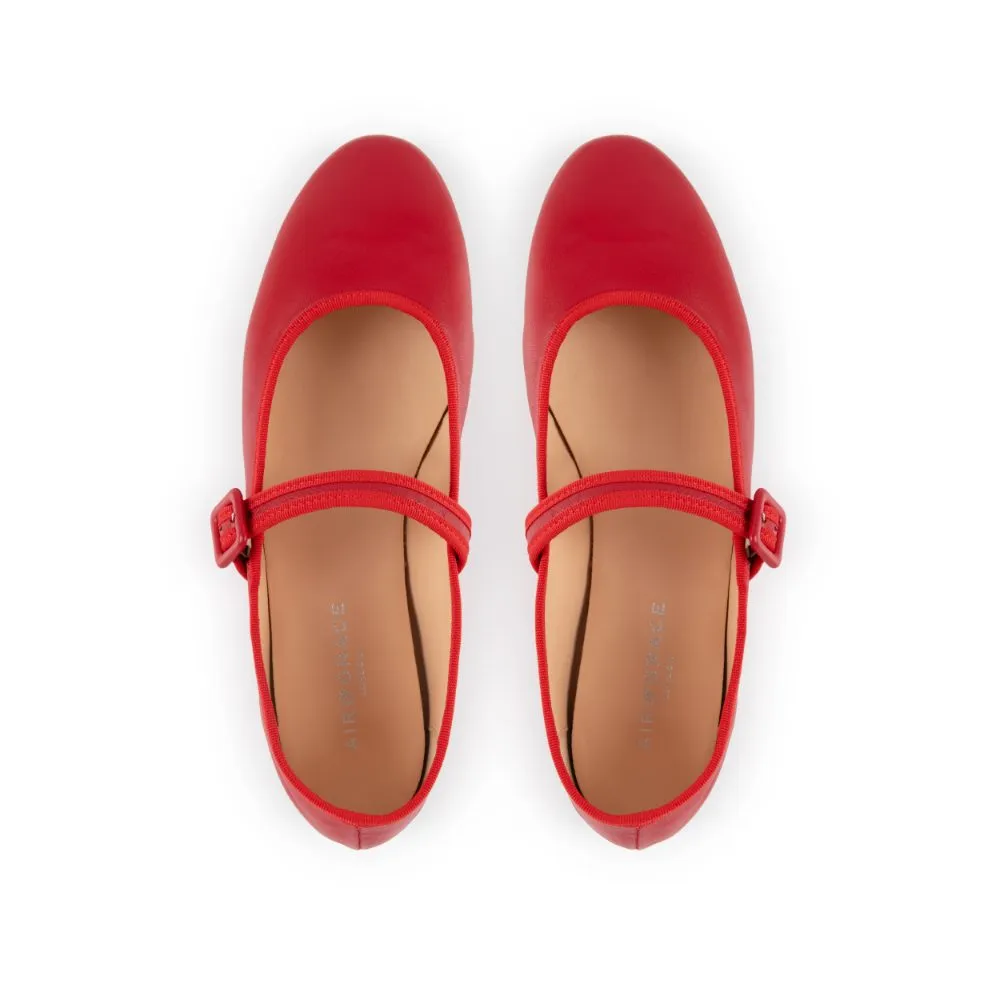 Sylvie: Red Leather Mary Jane