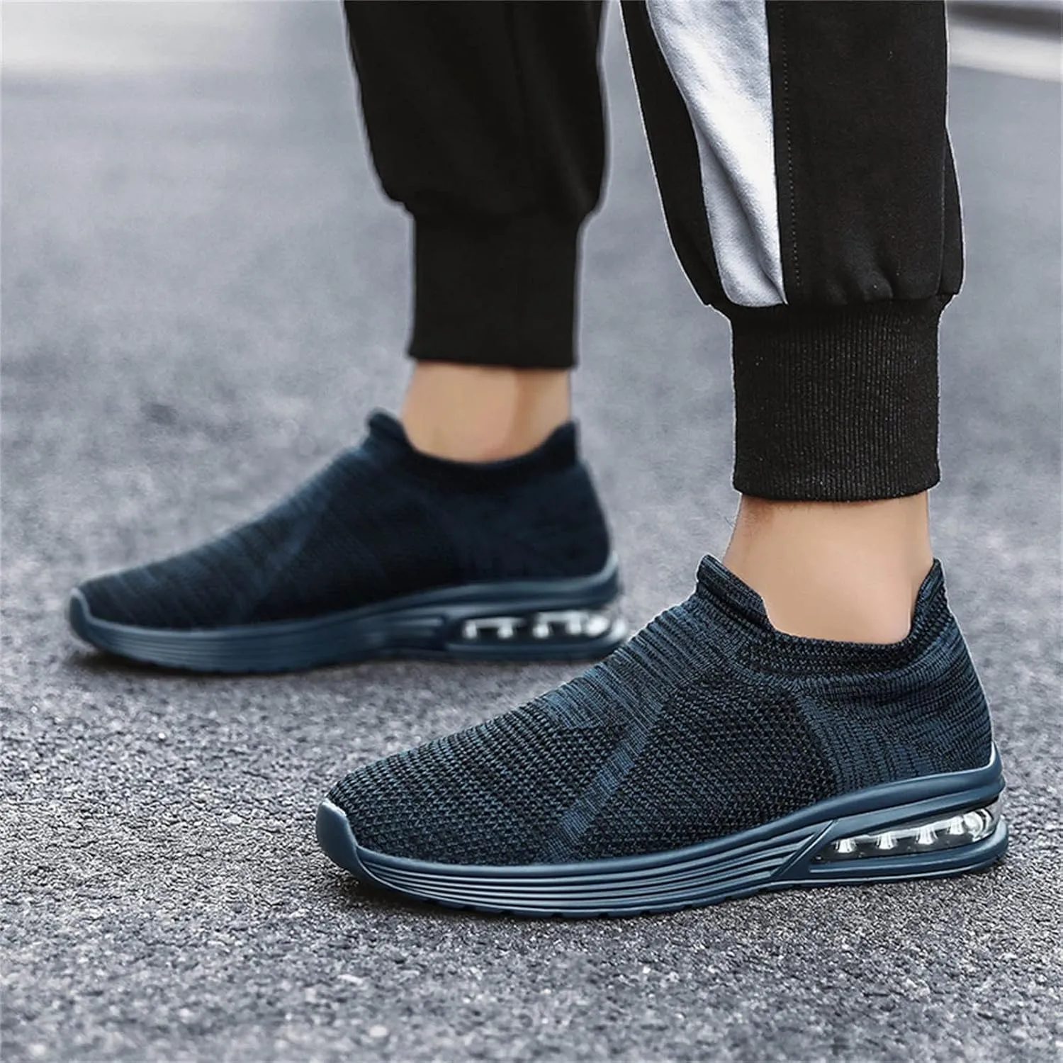 Tennis Shoes Men Barefoot Shoes Men Men's Hands Free Slip On Sneaker Lightweight Breathable Walking Gym Tennis Athletic Footwear Slip on Sneakers