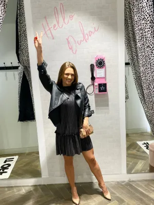 The Party Tunic - Classic Black Pleats