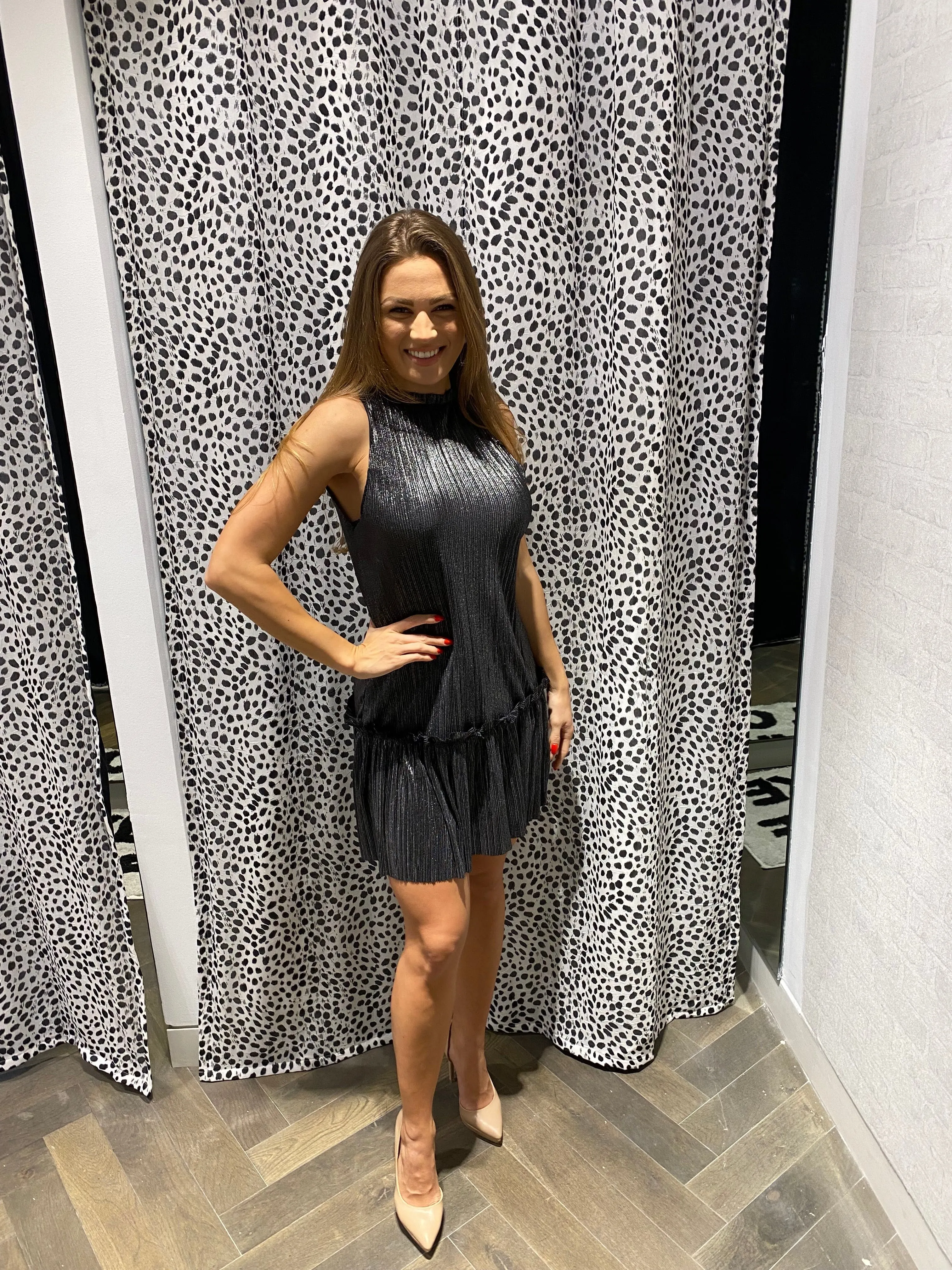 The Party Tunic - Classic Black Pleats