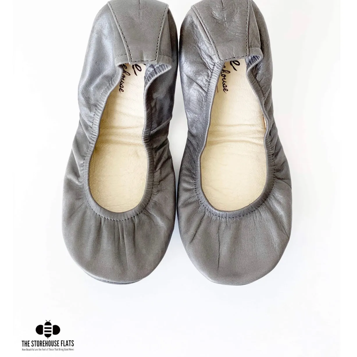 The Storehouse Flats - Slate Gray Oil Tanned