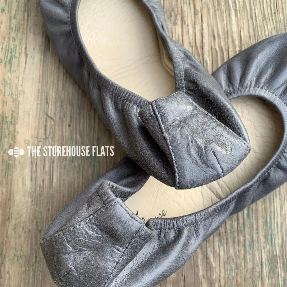 The Storehouse Flats - Slate Gray Oil Tanned
