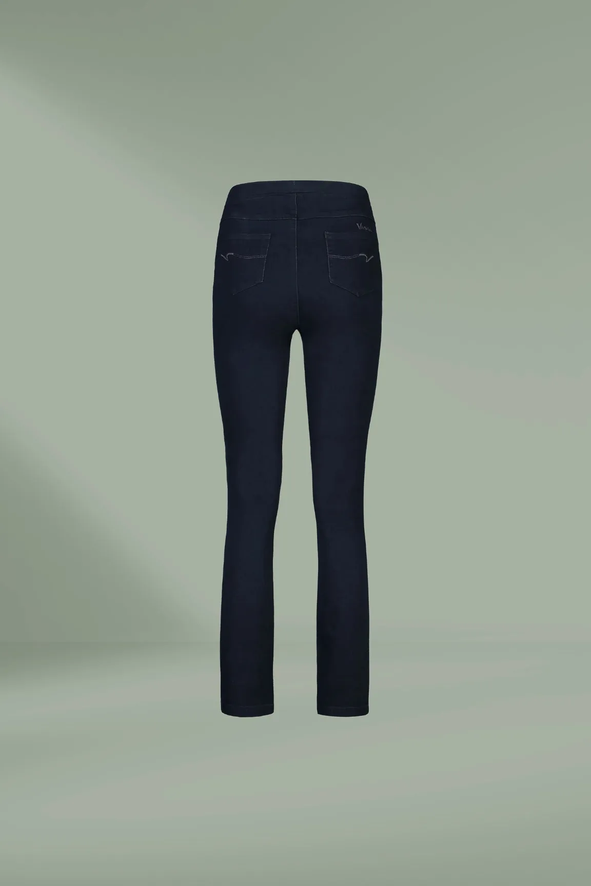 Vassalli Slim Leg Pull On Denim Indigo