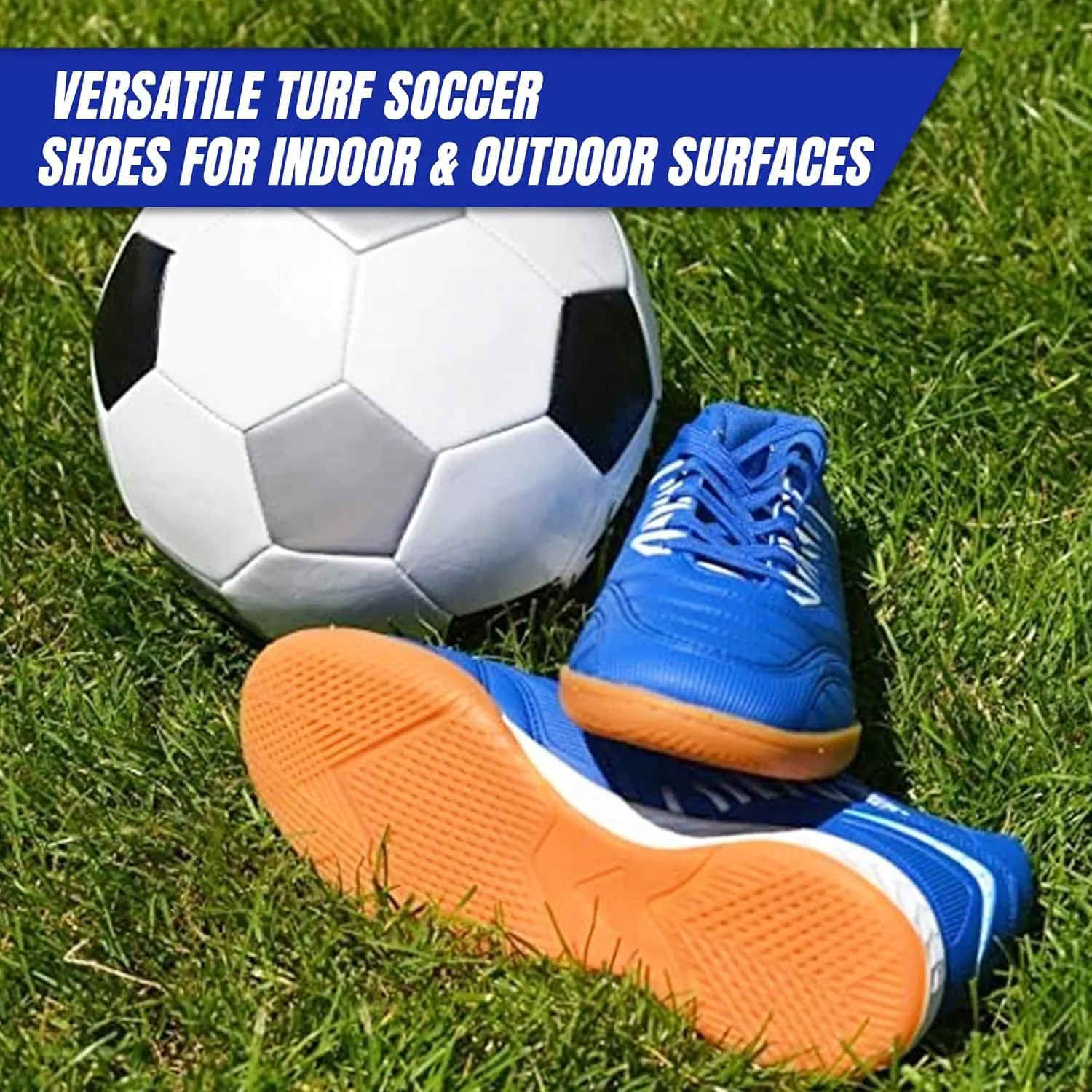 Vizari Valencia Indoor Soccer Shoes for Teen & Adult | Lightweight and Durable Men's & Women's Futsal Shoes for Superior Performance | Adult Indoor Football Cleats with Non-Marking Rubber Outsole