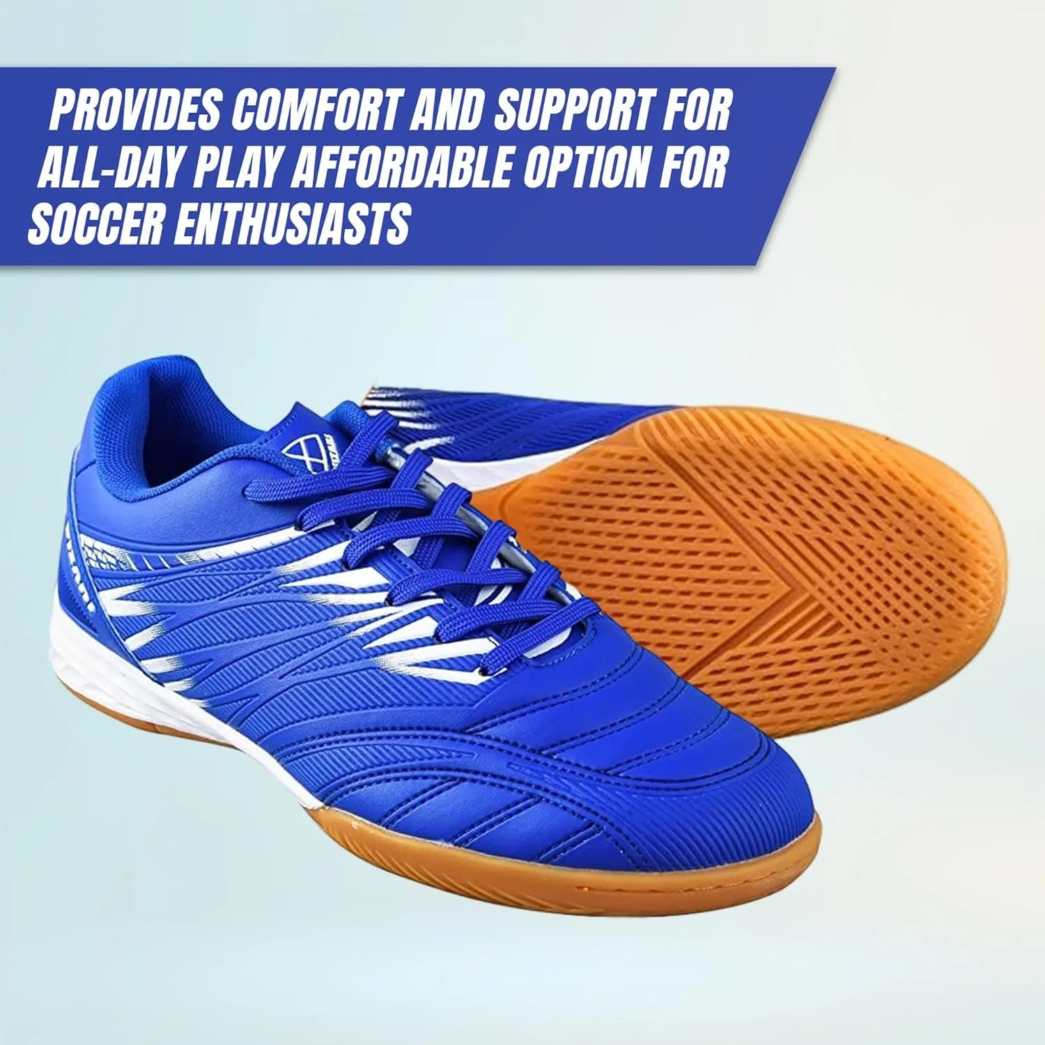 Vizari Valencia Indoor Soccer Shoes for Teen & Adult | Lightweight and Durable Men's & Women's Futsal Shoes for Superior Performance | Adult Indoor Football Cleats with Non-Marking Rubber Outsole