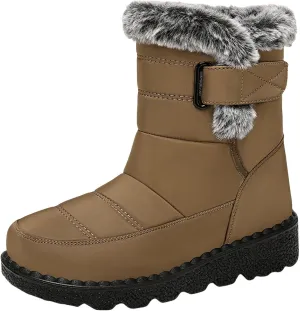Waterpoof Snow Boots for Men Winter Boots Warm Plush Lined Men's Snow Boots Non Slip Lightweight for Outdoor Hiking